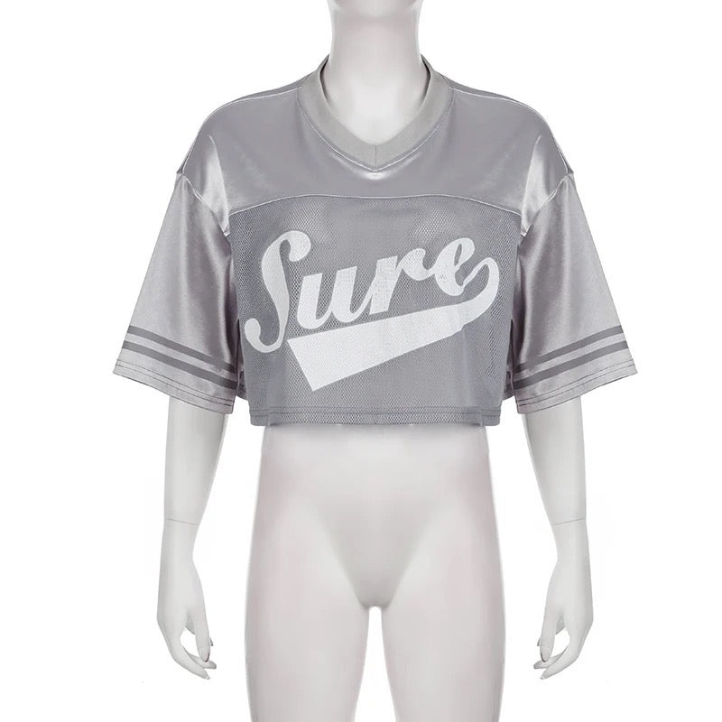 “Sure” crop jersey