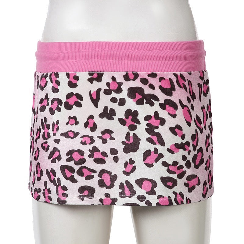 “Pink leopard” skirt