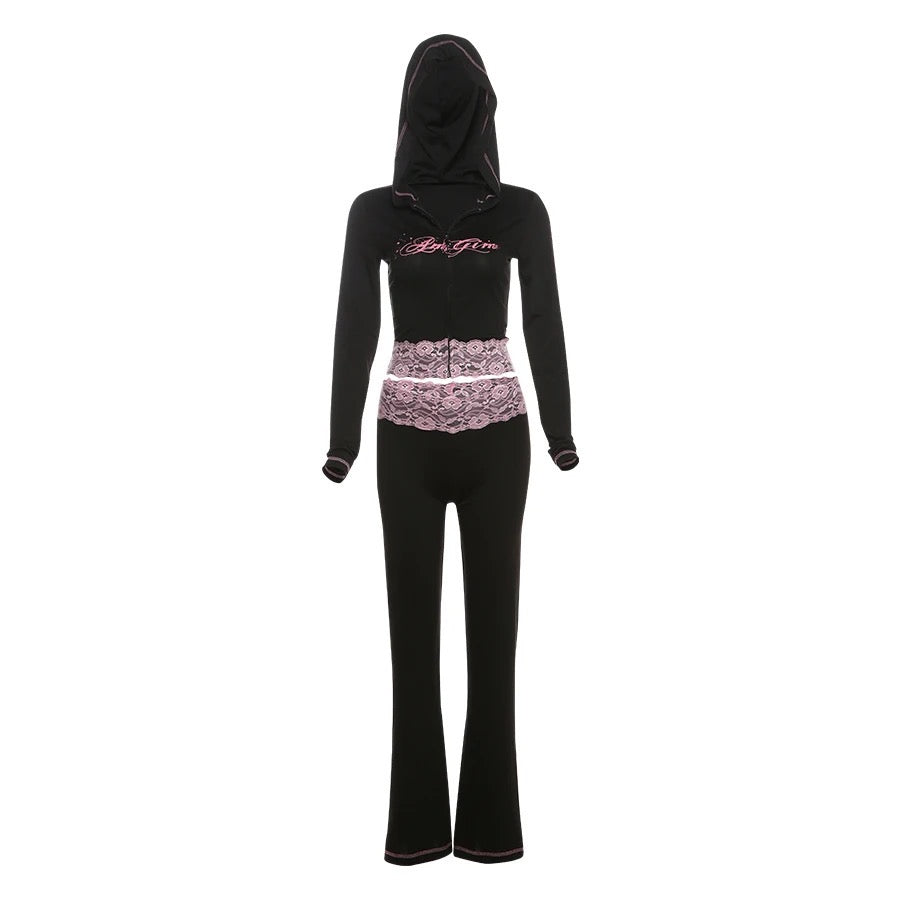 “Iamgia” pink lace set